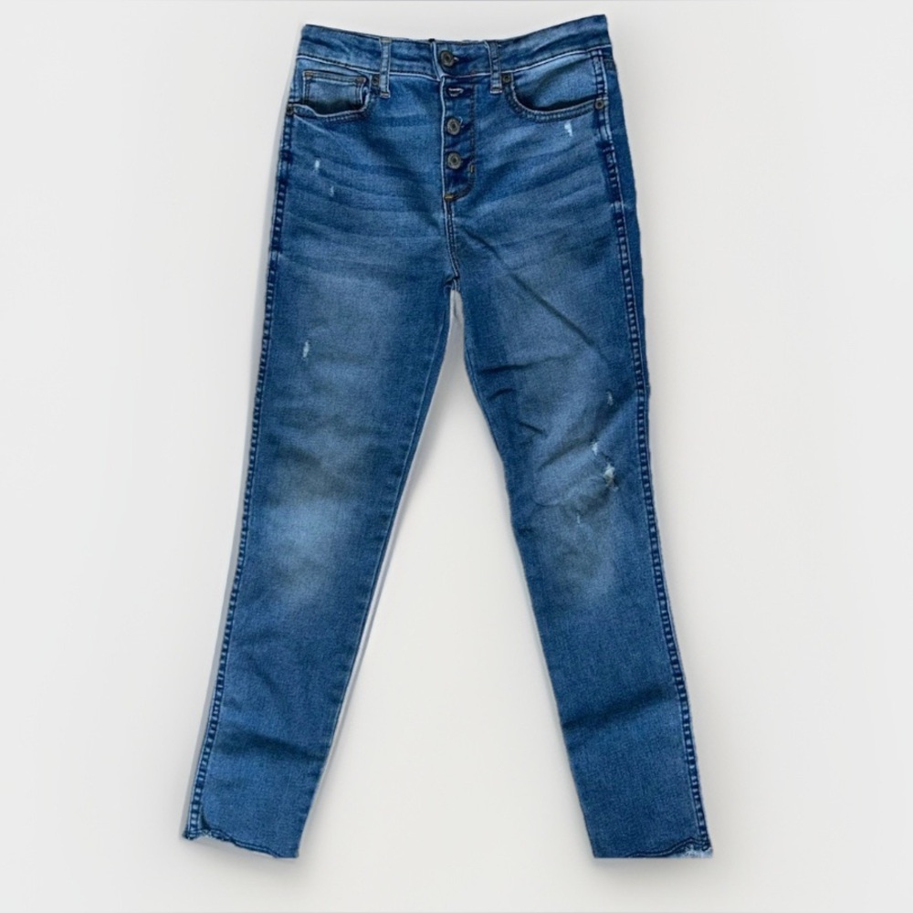 GAP Kids NWOT 4 Button Fly High Rise Skinny Legging Denim Blue Jeans - Size Y12